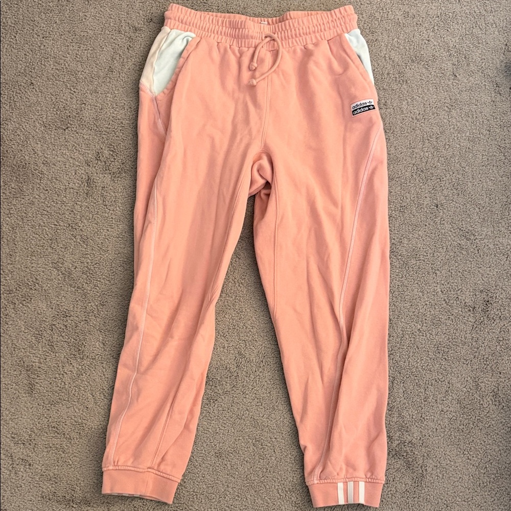 Adidas Originals R.Y.V. women's cotton sweatpants in Trace Pink - Size M
